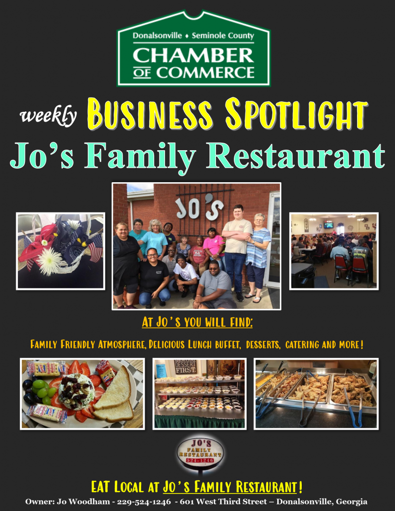 CHAMBER WEEKLY BUSINESS SPOTLIGHT Jo’s Family Restaurant
