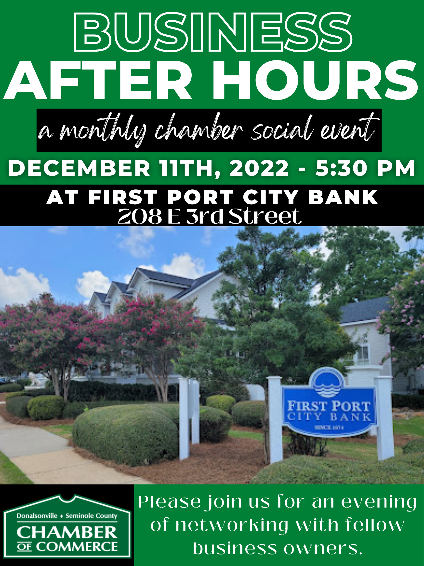 Business After Hours: First Port City Bank