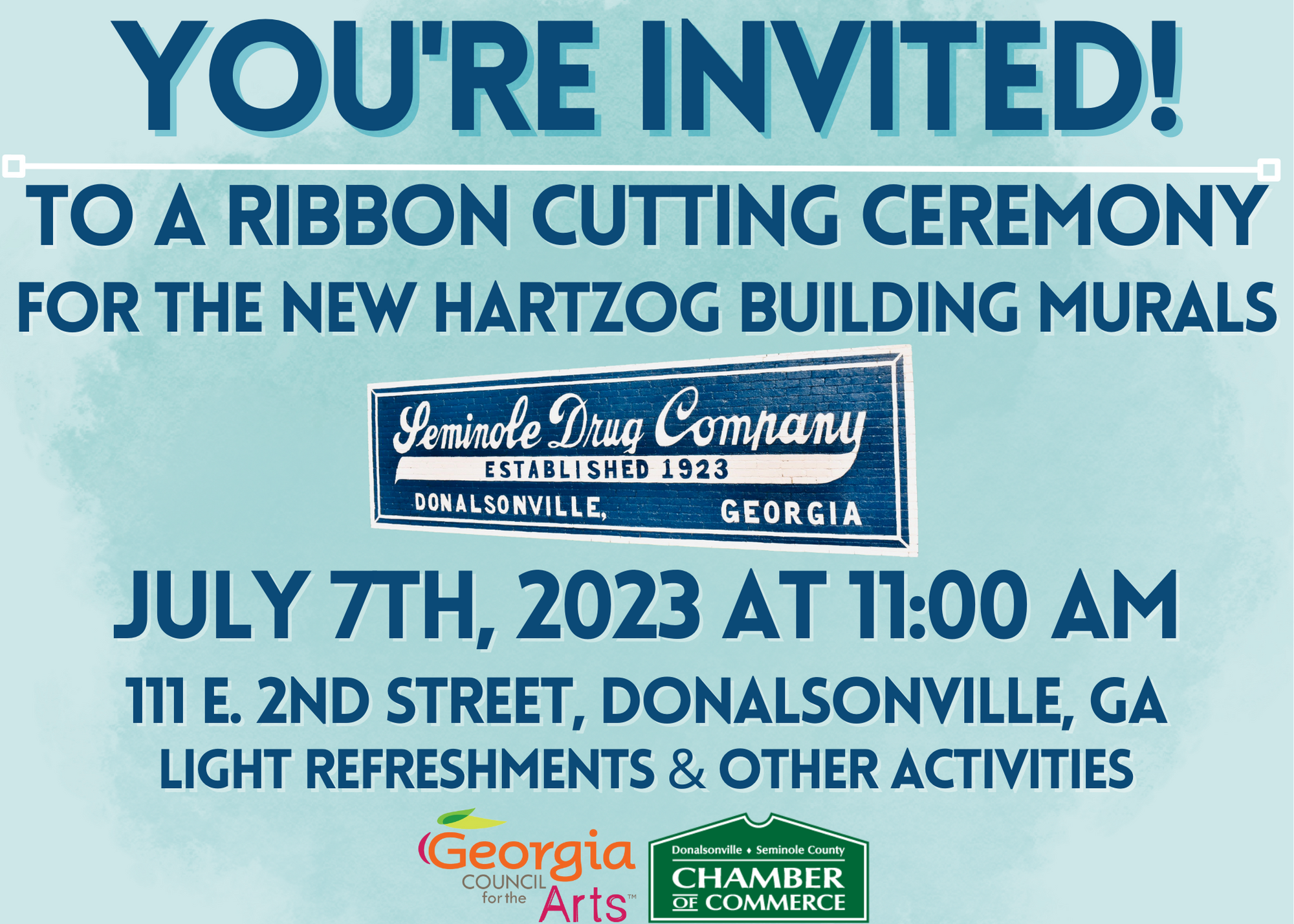 Ribbon Cutting for Hartzog Murals